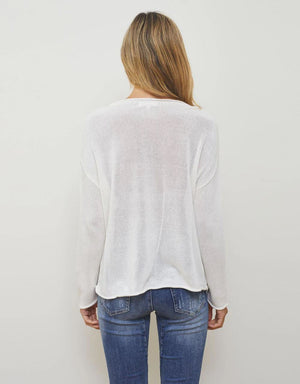 LITTLE LIES Spring Knit - White Jumpers + Knitwear - Zabecca Living