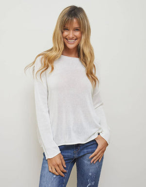 LITTLE LIES Spring Knit - White Jumpers + Knitwear - Zabecca Living