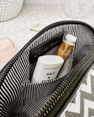 LOUENHIDE Baby Audrey Makeup Bag - Black & White Spot COSMETIC BAG - Zabecca Living