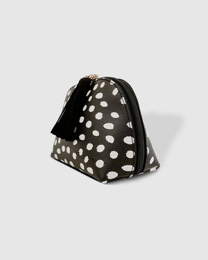 LOUENHIDE Baby Audrey Makeup Bag - Black & White Spot COSMETIC BAG - Zabecca Living