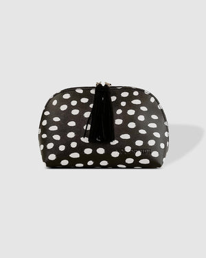 LOUENHIDE Baby Audrey Makeup Bag - Black & White Spot COSMETIC BAG - Zabecca Living