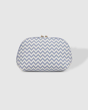 LOUENHIDE Baby Audrey Makeup Bag - Chevron Jacaranda COSMETIC BAG - Zabecca Living