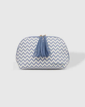 LOUENHIDE Baby Audrey Makeup Bag - Chevron Jacaranda COSMETIC BAG - Zabecca Living