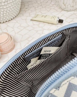 LOUENHIDE Baby Audrey Makeup Bag - Chevron Jacaranda COSMETIC BAG - Zabecca Living
