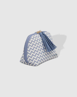 LOUENHIDE Baby Audrey Makeup Bag - Chevron Jacaranda COSMETIC BAG - Zabecca Living