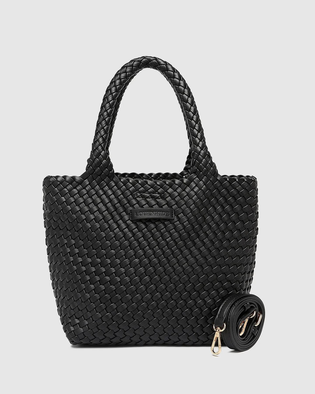 LOUENHIDE Baby Cruiser Woven Tote Bag - Black HANDBAG - Zabecca Living