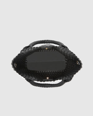 LOUENHIDE Baby Cruiser Woven Tote Bag - Black HANDBAG - Zabecca Living