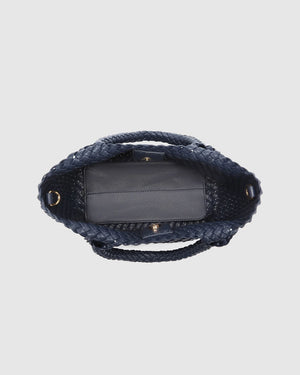 LOUENHIDE Baby Cruiser Woven Tote Bag - Navy HANDBAG - Zabecca Living
