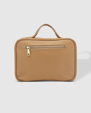 LOUENHIDE Baby Emma Travel Case - Camel toiletry bag - Zabecca Living