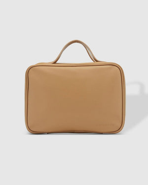 LOUENHIDE Baby Emma Travel Case - Camel toiletry bag - Zabecca Living