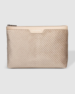 LOUENHIDE Bessie Pouch - Velvet Malt toiletry bag - Zabecca Living