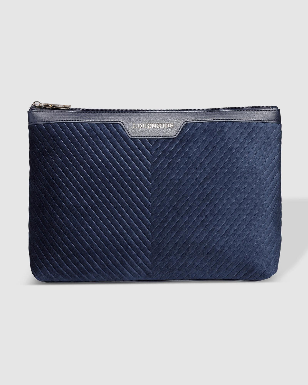 LOUENHIDE Bessie Pouch - Velvet Navy toiletry bag - Zabecca Living