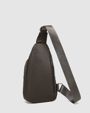 LOUENHIDE Boyd Nylon Sling Bag - Chocolate HANDBAG - Zabecca Living