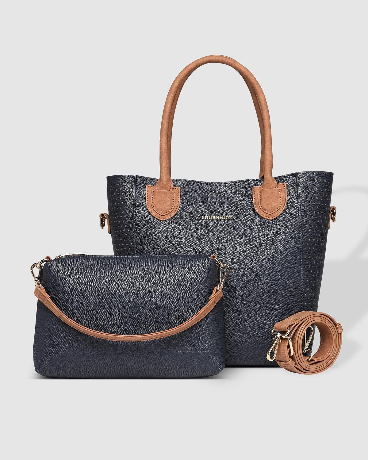 LOUENHIDE Dublin Tote - Navy HANDBAG - Zabecca Living