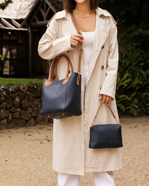 LOUENHIDE Dublin Tote - Navy HANDBAG - Zabecca Living