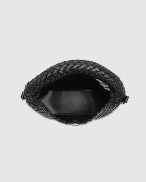 LOUENHIDE Gabby Mini Woven Shoulder Bag - Black HANDBAG - Zabecca Living