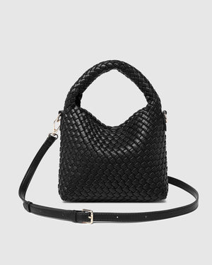 LOUENHIDE Gabby Mini Woven Shoulder Bag - Black HANDBAG - Zabecca Living