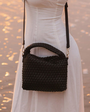 LOUENHIDE Gabby Mini Woven Shoulder Bag - Black HANDBAG - Zabecca Living