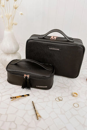 LOUENHIDE Georgie Fifi Cosmetic Case - Black Large COSMETIC BAG - Zabecca Living