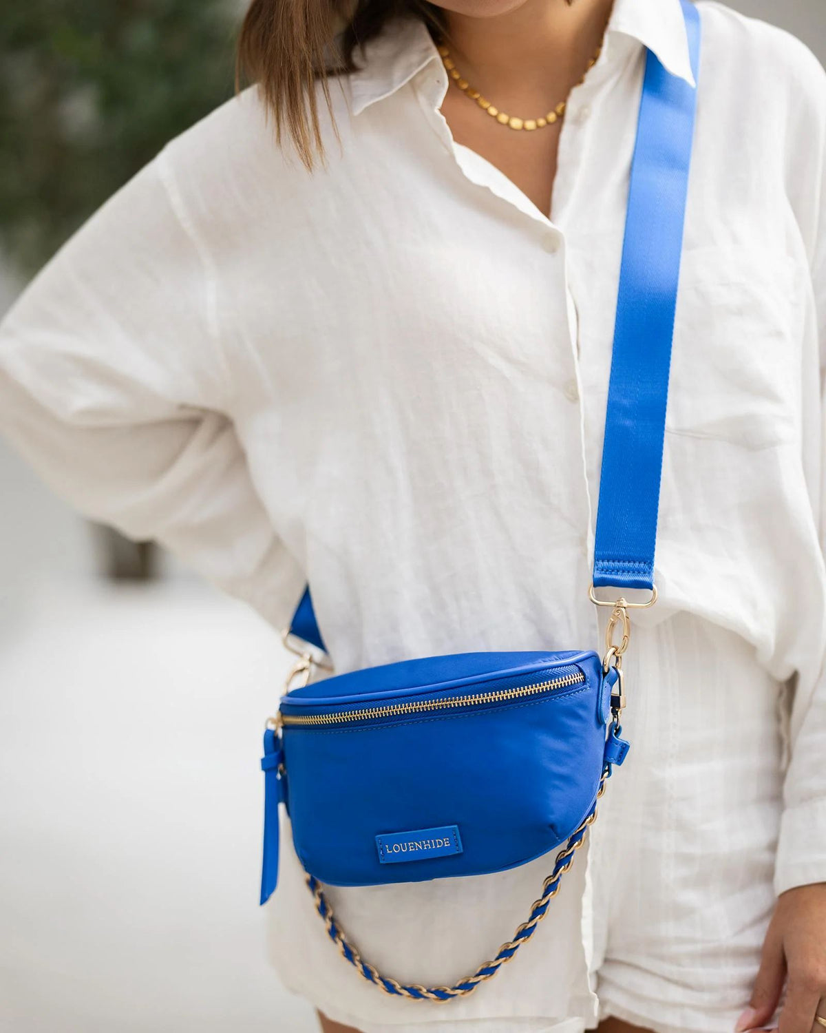 LOUENHIDE Halsey Nylon Sling Bag - Blue HANDBAG - Zabecca Living