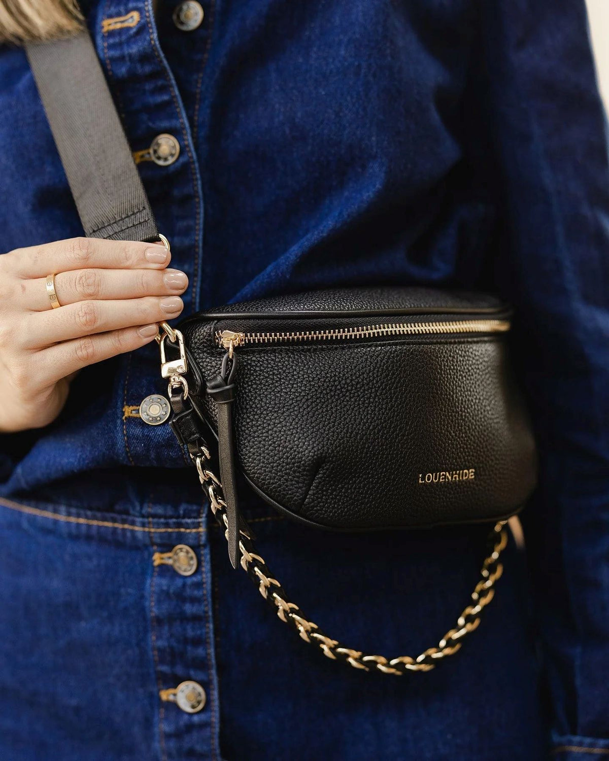 LOUENHIDE Halsey Sling Bag - Black HANDBAG - Zabecca Living