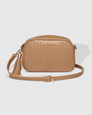 LOUENHIDE Jacinta Woven Crossbody Bag - Camel HANDBAG - Zabecca Living