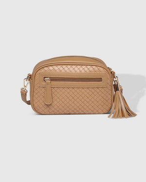 LOUENHIDE Jacinta Woven Crossbody Bag - Camel HANDBAG - Zabecca Living
