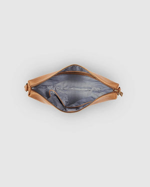 LOUENHIDE Kasey Crossbody Bag with Stripe Strap - Camel HANDBAG - Zabecca Living