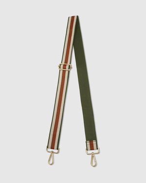 LOUENHIDE Kasey Crossbody Bag with Stripe Strap - Tan HANDBAG - Zabecca Living