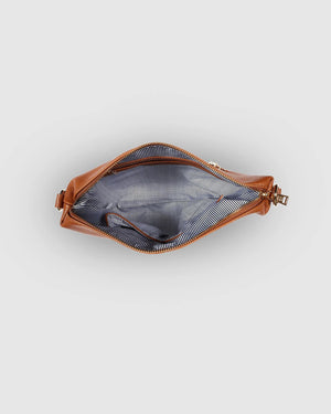LOUENHIDE Kasey Crossbody Bag with Stripe Strap - Tan HANDBAG - Zabecca Living