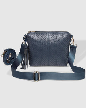 LOUENHIDE Kasey Woven Crossbody Bag - Navy HANDBAG - Zabecca Living