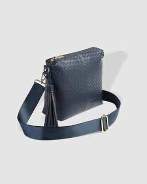 LOUENHIDE Kasey Woven Crossbody Bag - Navy HANDBAG - Zabecca Living