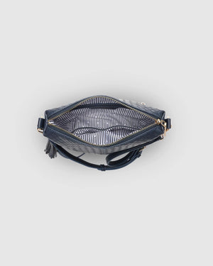 LOUENHIDE Kasey Woven Crossbody Bag - Navy HANDBAG - Zabecca Living