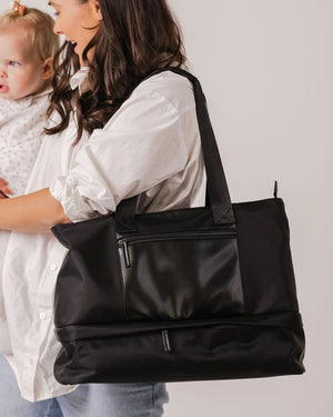 LOUENHIDE Madden Nylon Baby Bag - Black HANDBAG - Zabecca Living