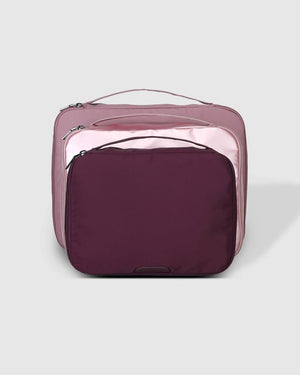 LOUENHIDE Madras 3 Piece Packing Cube - Multi Pink Purse - Zabecca Living