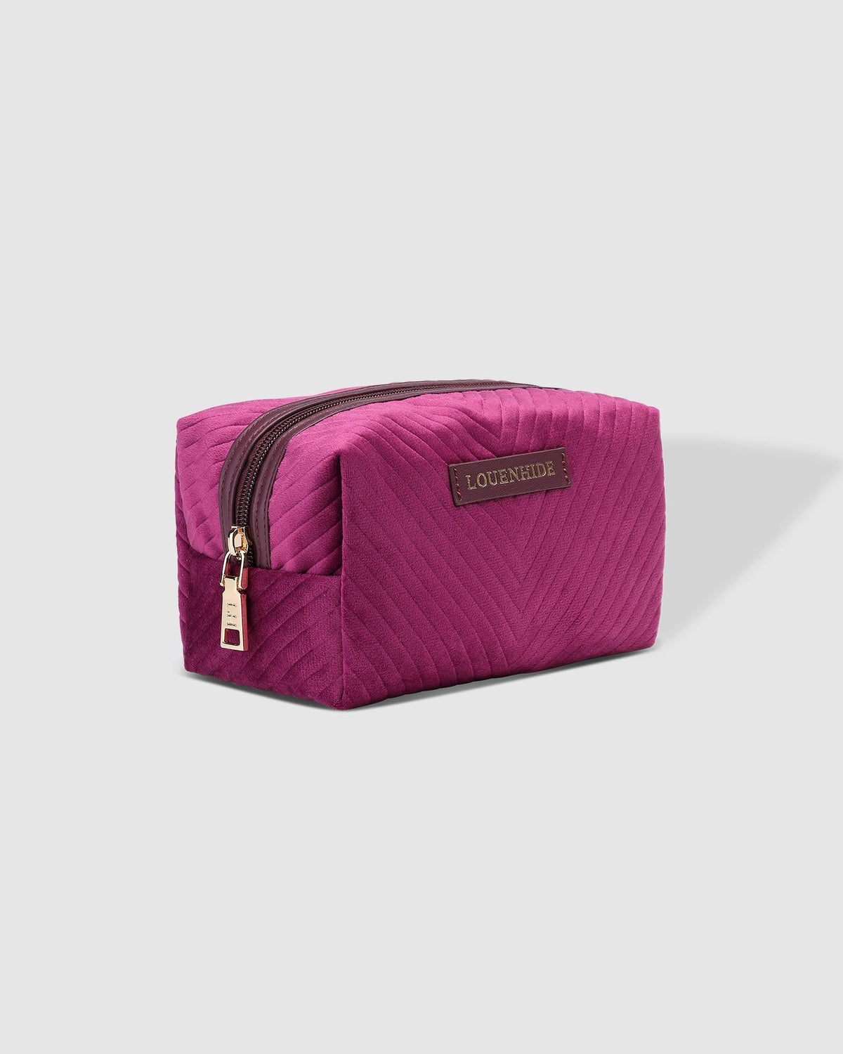 LOUENHIDE Mae Pouch - Velvet Shiraz toiletry bag - Zabecca Living