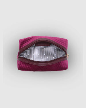 LOUENHIDE Mae Pouch - Velvet Shiraz toiletry bag - Zabecca Living