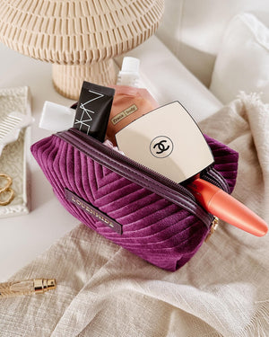 LOUENHIDE Mae Pouch - Velvet Shiraz toiletry bag - Zabecca Living