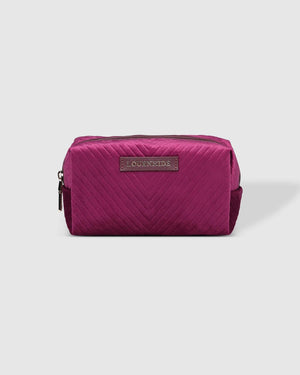 LOUENHIDE Mae Pouch - Velvet Shiraz toiletry bag - Zabecca Living