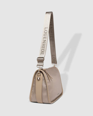 LOUENHIDE Milan Nylon Crossbody Bag - Beige HANDBAG - Zabecca Living