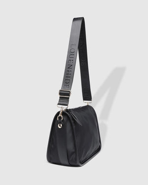 LOUENHIDE Milan Nylon Crossbody Bag - Black HANDBAG - Zabecca Living