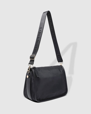 LOUENHIDE Milan Nylon Crossbody Bag - Black HANDBAG - Zabecca Living
