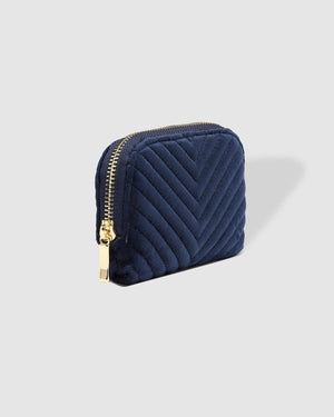 LOUENHIDE Nina Quilted Purse - Velvet Navy Purse - Zabecca Living