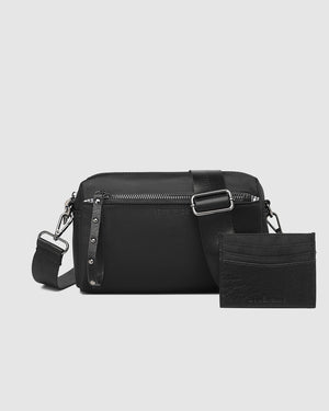 LOUENHIDE Rowie Nylon Crossbody Bag - Black HANDBAG - Zabecca Living