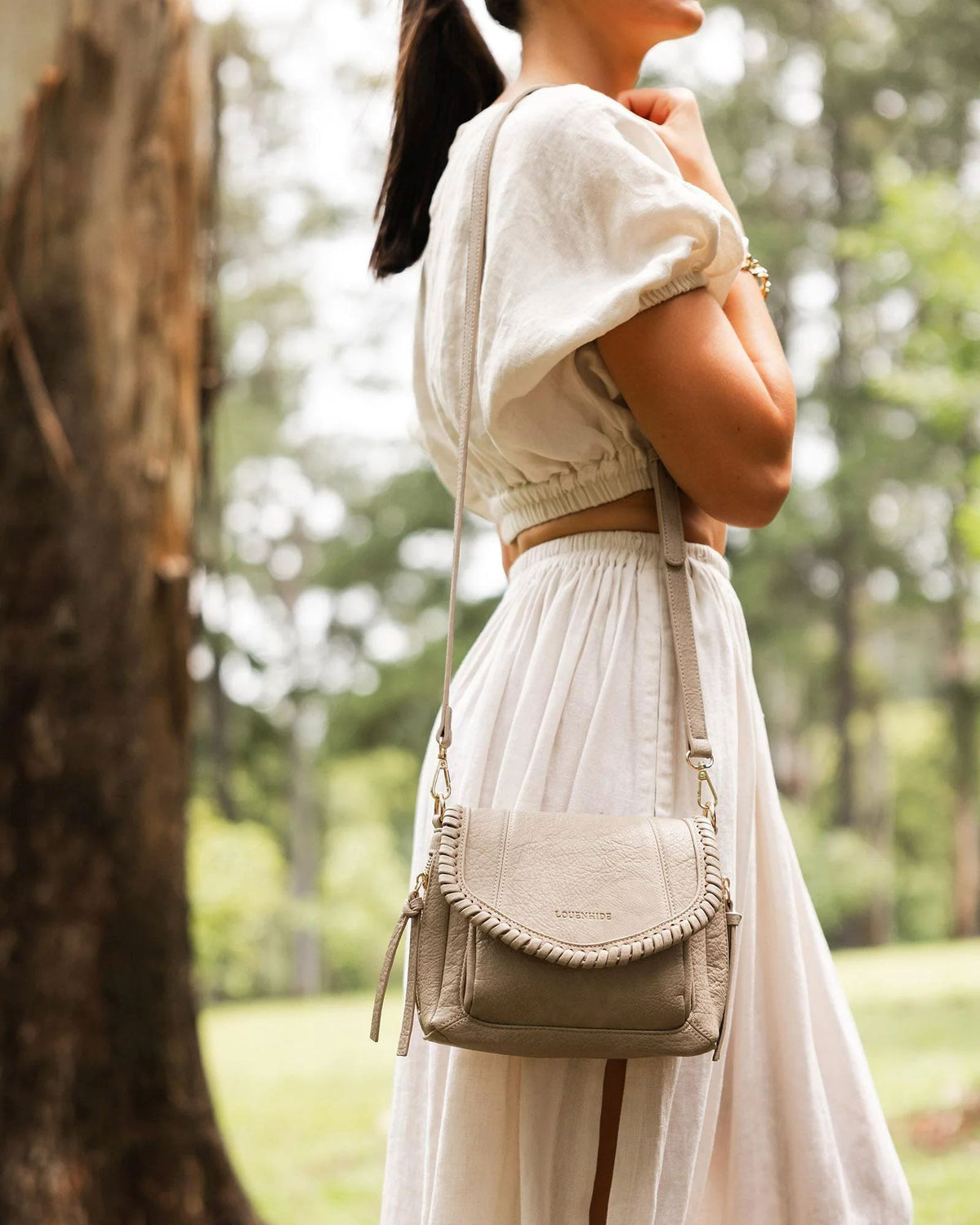 LOUENHIDE Shania Crossbody Bag - Stone HANDBAG - Zabecca Living
