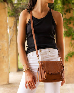 LOUENHIDE Shania Crossbody Bag - Tan HANDBAG - Zabecca Living