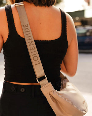 LOUENHIDE Sylvia Nylon Crossbody Bag - Beige HANDBAG - Zabecca Living