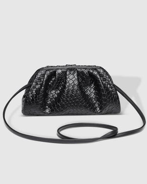 LOUNENHIDE Macy Woven Clutch - Black HANDBAG - Zabecca Living