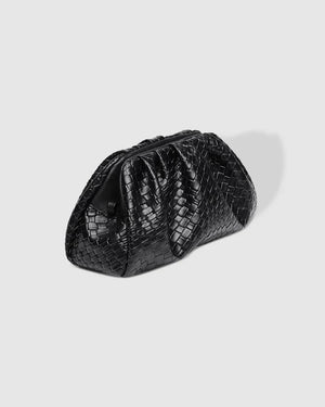 LOUNENHIDE Macy Woven Clutch - Black HANDBAG - Zabecca Living