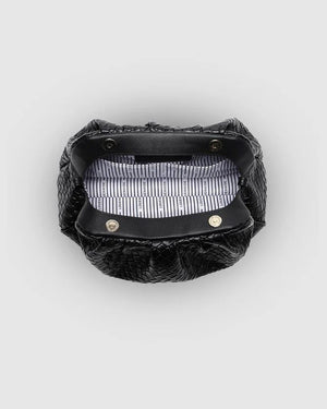 LOUNENHIDE Macy Woven Clutch - Black HANDBAG - Zabecca Living